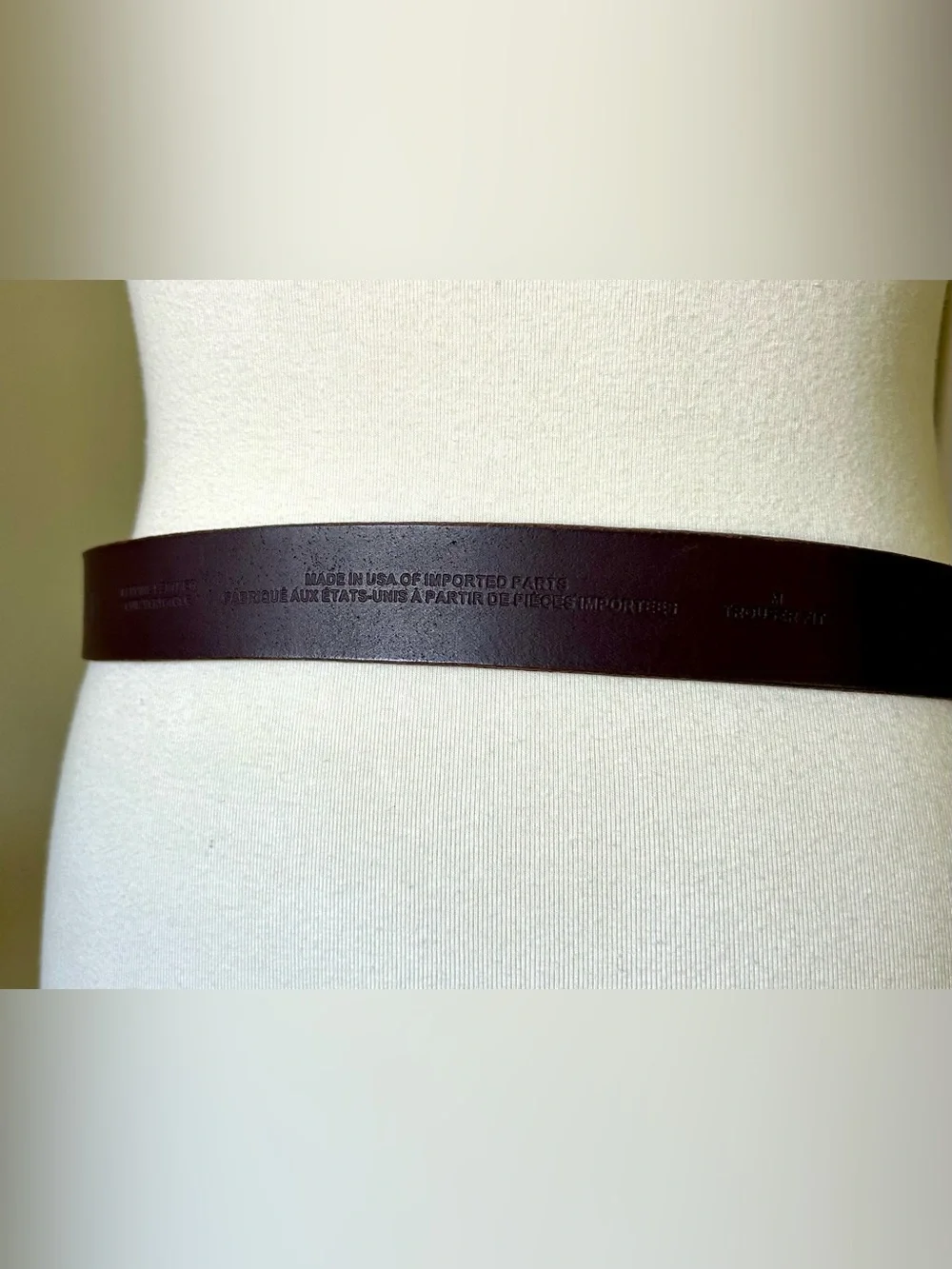 HALOGEN Belt Brown Leather. Size M
